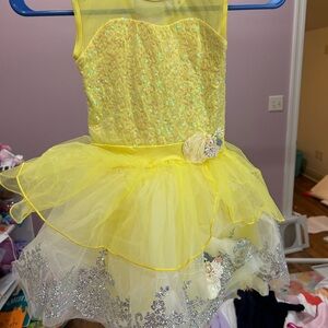 Yellow Sparkle Kids Costume Dress